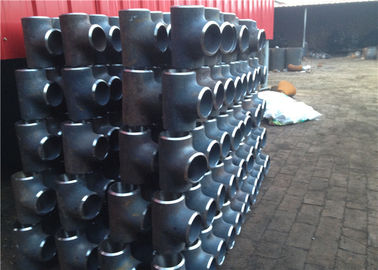 A234 WPB Carbon Steel Pipe Tee , Metal Pipe Fittings Butt Welding Design